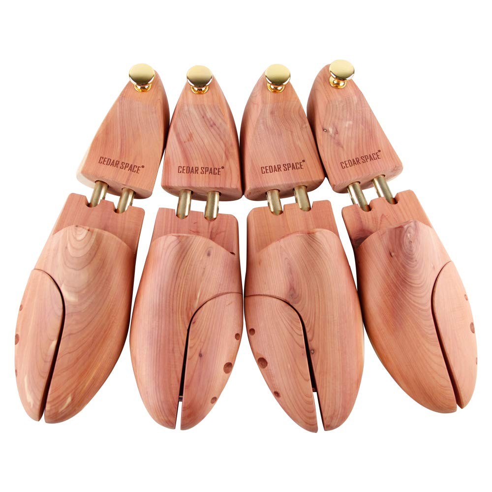 Cedar Shoe Trees for Men, 7.5-14 Sizes Cedar Shoe Trees, 2 Pairs Wooden Shoe ...