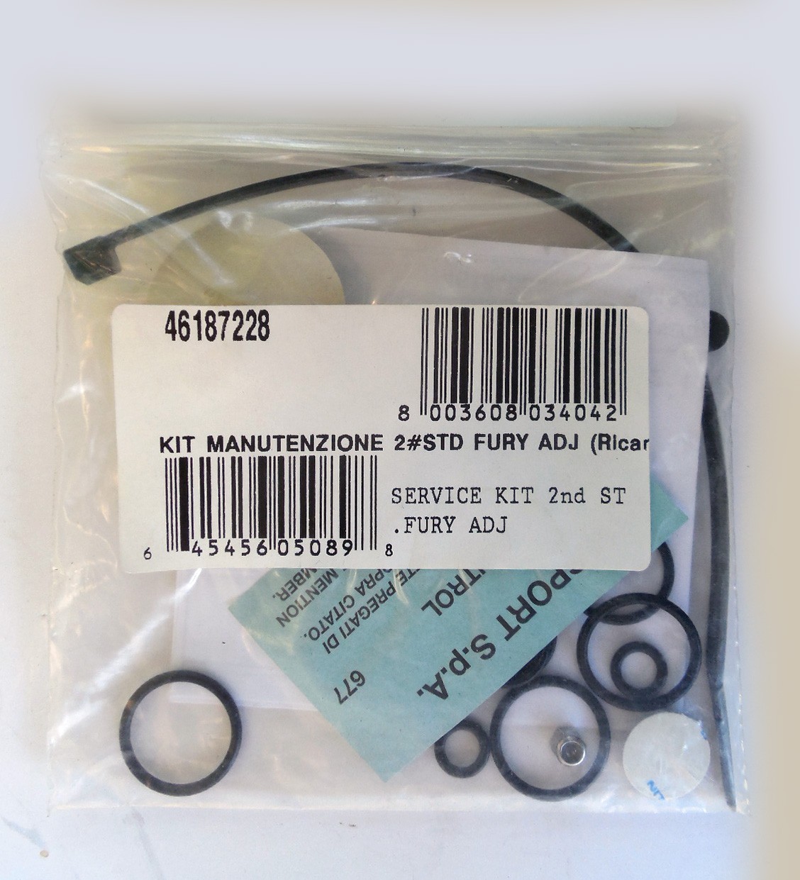 DACOR FURY ADJUSTABLE 2nd STAGE ANNUAL SERVICE KIT PART # 46187228