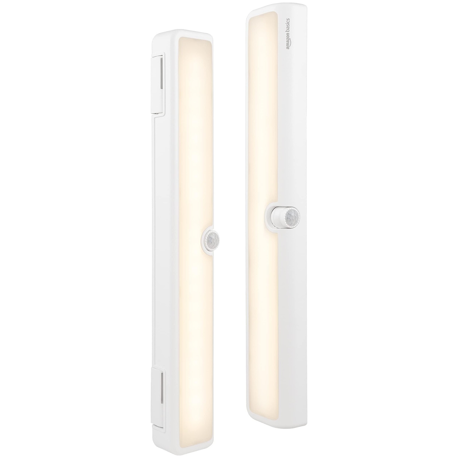 Amazon Basics LED Motion Sensor Light 180 Lumens, 12 inches, 2-pack, White