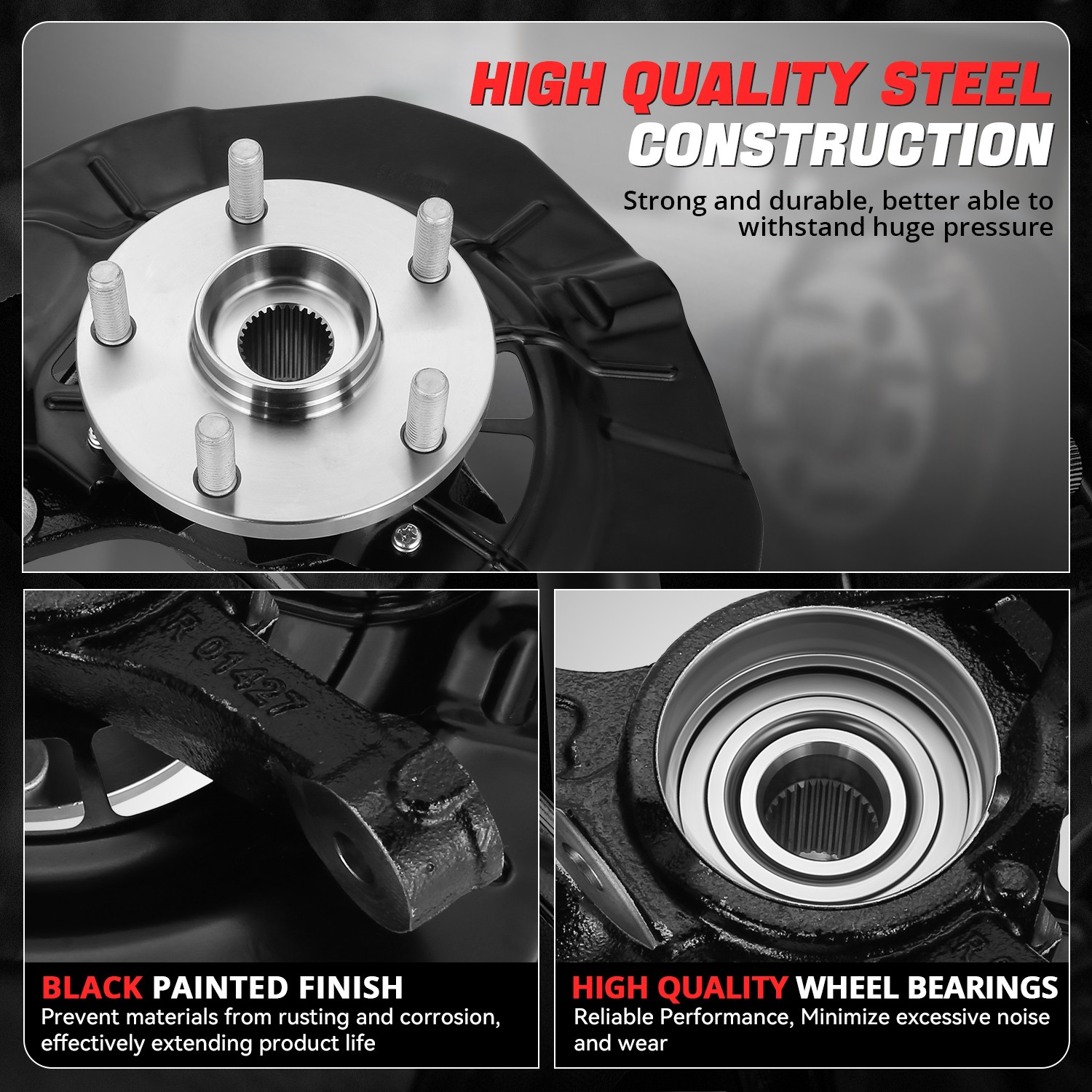 Front Right Steering Knuckle & Bearing Fits 2004-2009 RX330 RX350 RX400h