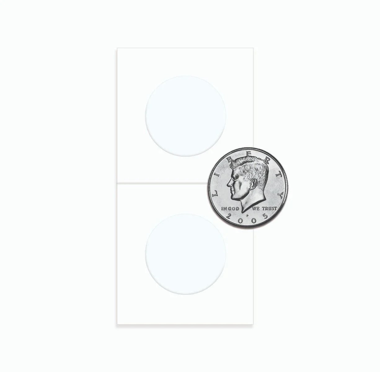 NEW (100 pk) BCW Coin Paper Flip- Half Dollar