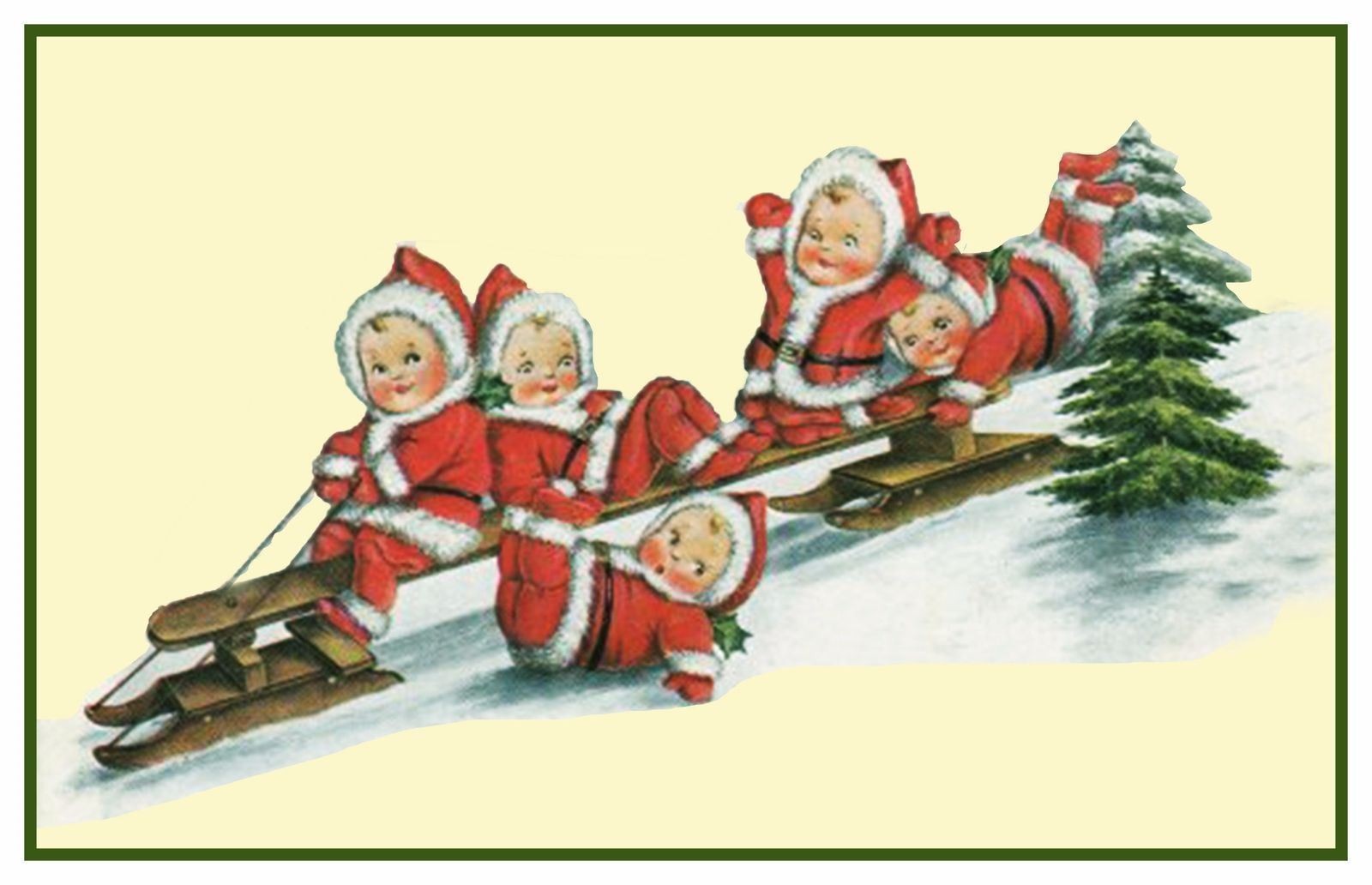Vintage Christmas Santa Helpers Nimble Nicks #28 Counted Cross Stitch Pattern