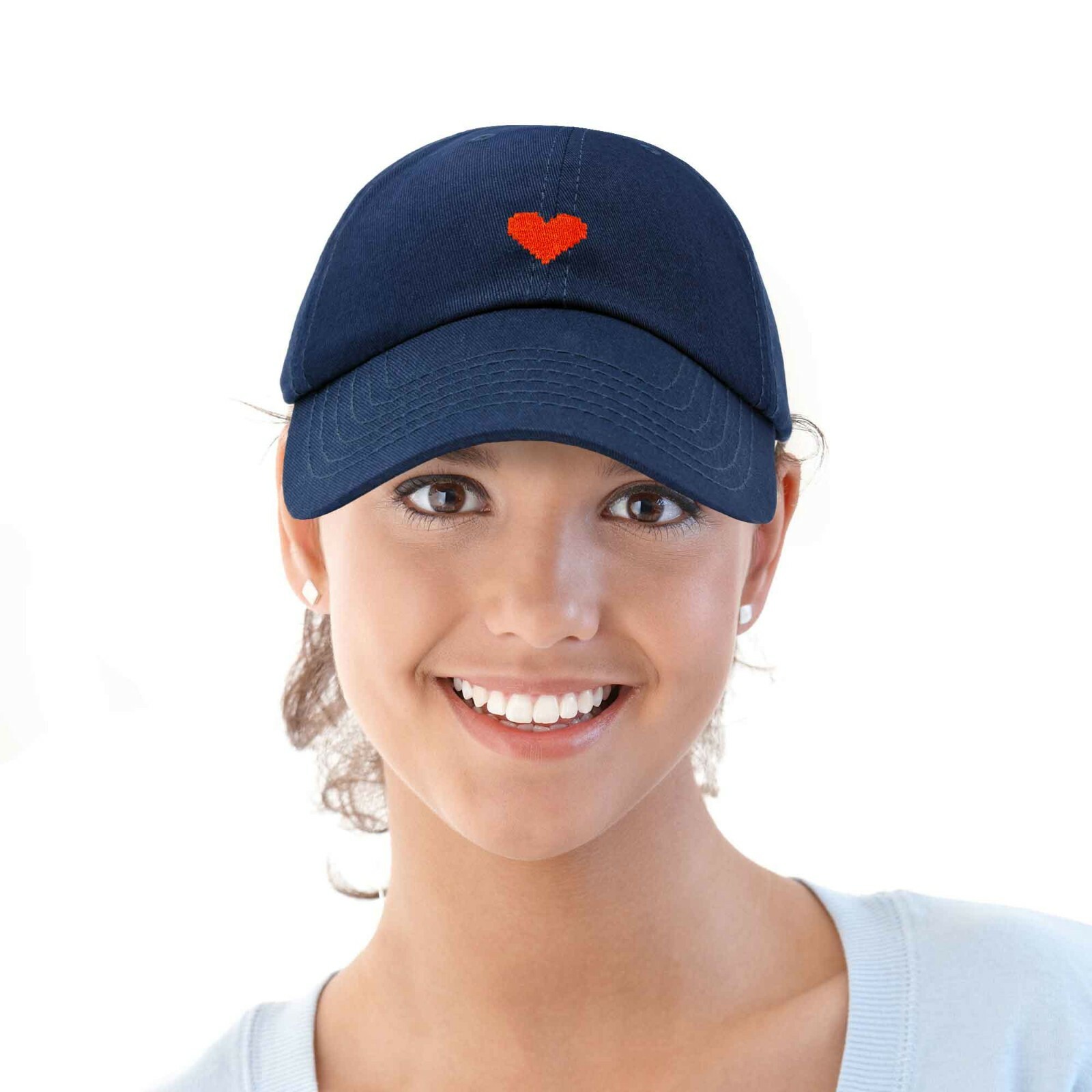 DALIX Pixel Heart Hat Womens Dad Hats Cotton Caps Embroidered Valentines