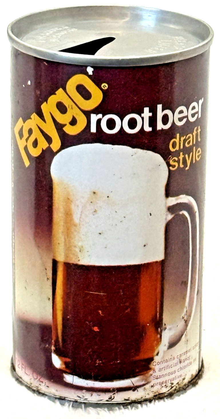 Vintage 1970's Faygo-Root Beer 🍺-Detroit, Michigan-12 oz-Steel Soda-Pop Can