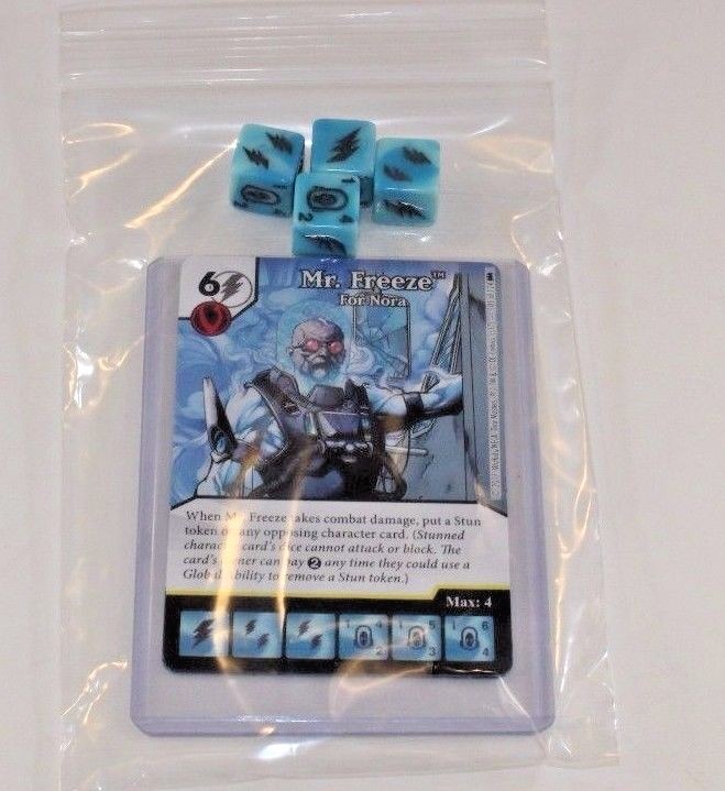 DC Dice Masters Batman * Mr. MISTER FREEZE * Set RARE Uncommon CUR + 4 DICE