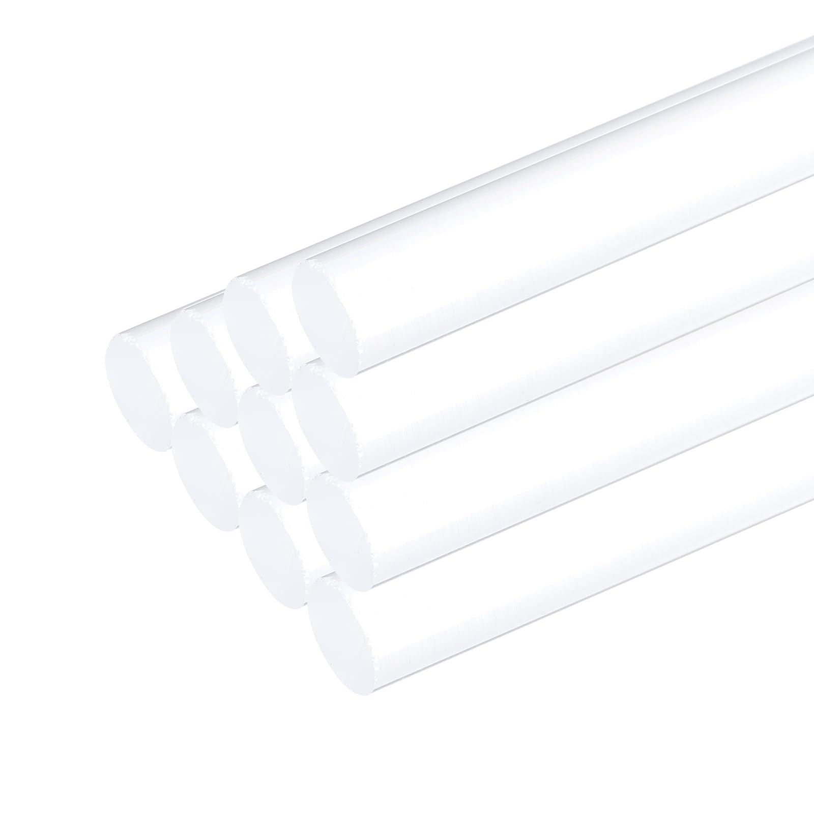 MECCANIXITY 10pcs Acrylic Round Rods 3/8" x 12" Clear x 12",