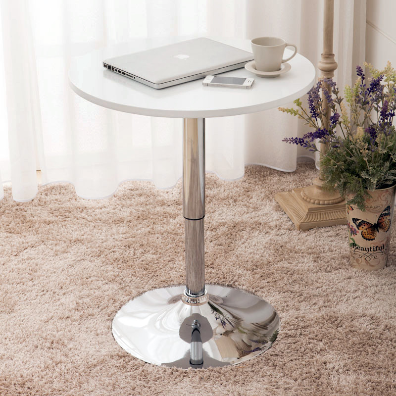 Set Of 2 Bar Stool Swivel Leather Seat Adjustable Pub Table Round Top Kitchen US