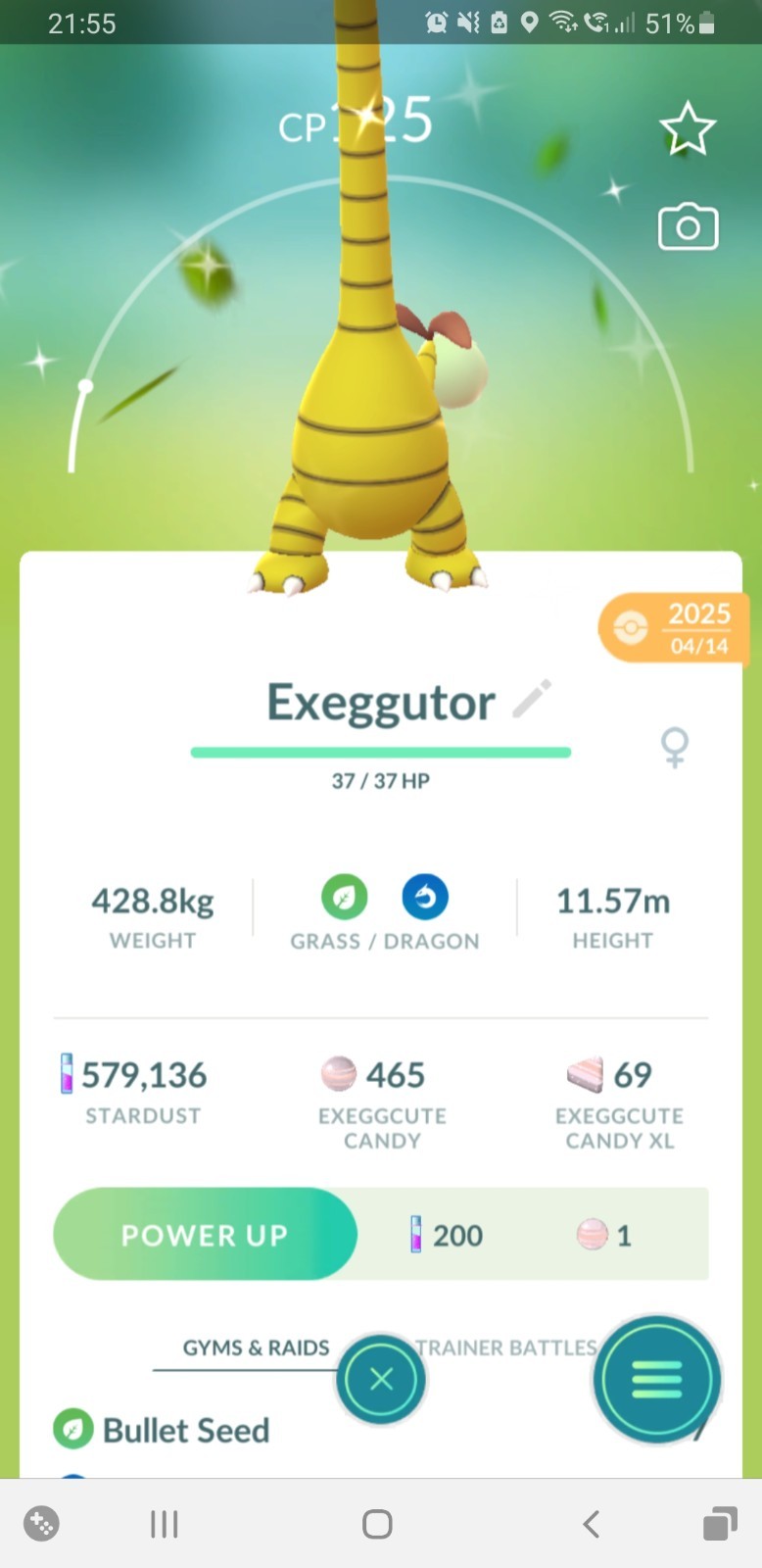 🌴Shiny Alolan Exeggutor (Dazzling Alola Kokowei) Pokemon GO🌴 Mini PTC 80k