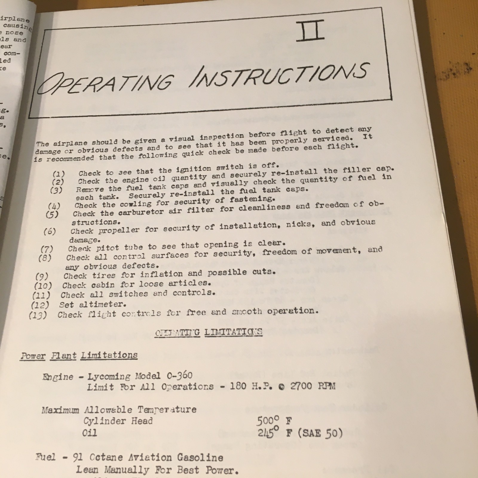 Original Mooney M-20A Service & Maintenance Manual