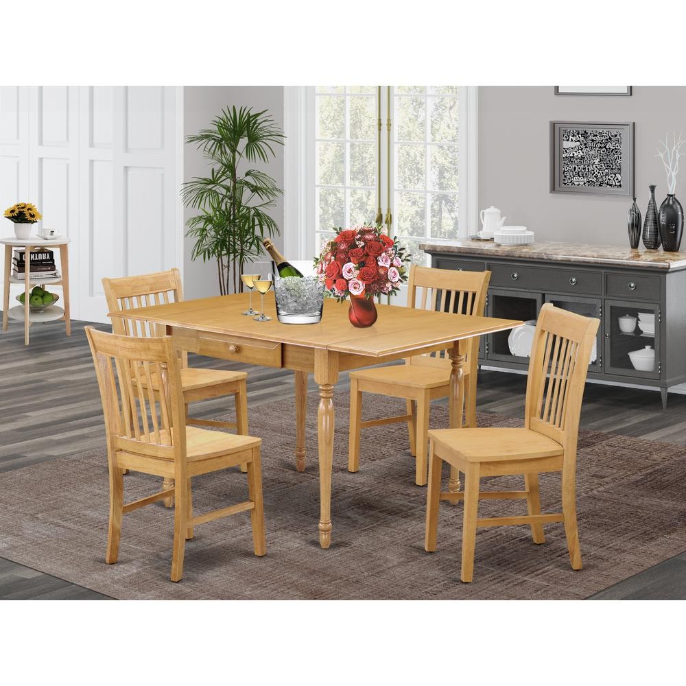 Dining Room Set Oak, MZNO5-OAK-W