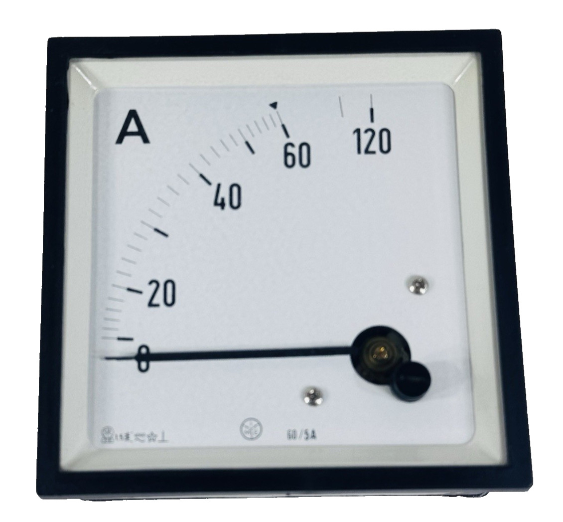 IME Analog Ammeter Amp Meter RQ96E 0-120A Panel Mount 60/5A 90mmx90mm