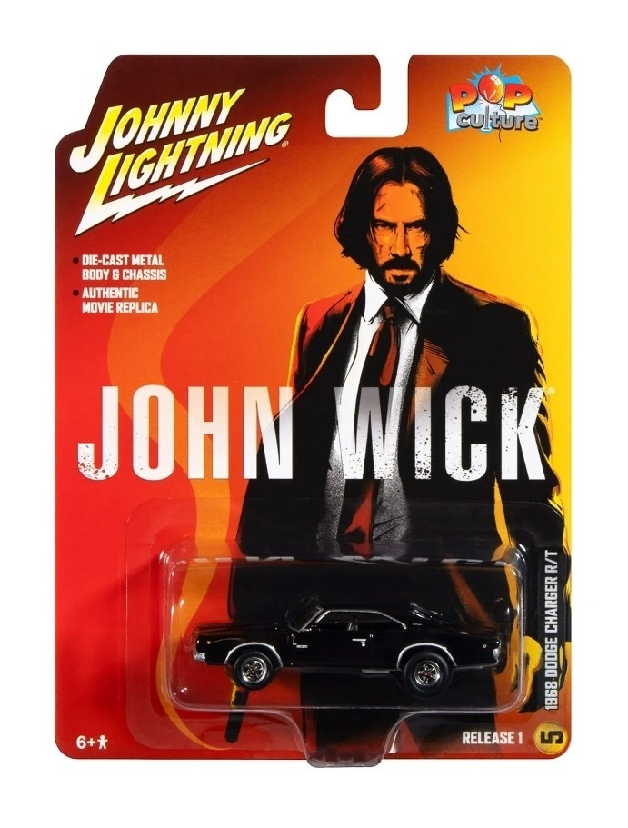 Johnny Lightning 1968 Dodge Charger R/T John Wick Pop Culture 2025 R1 #5