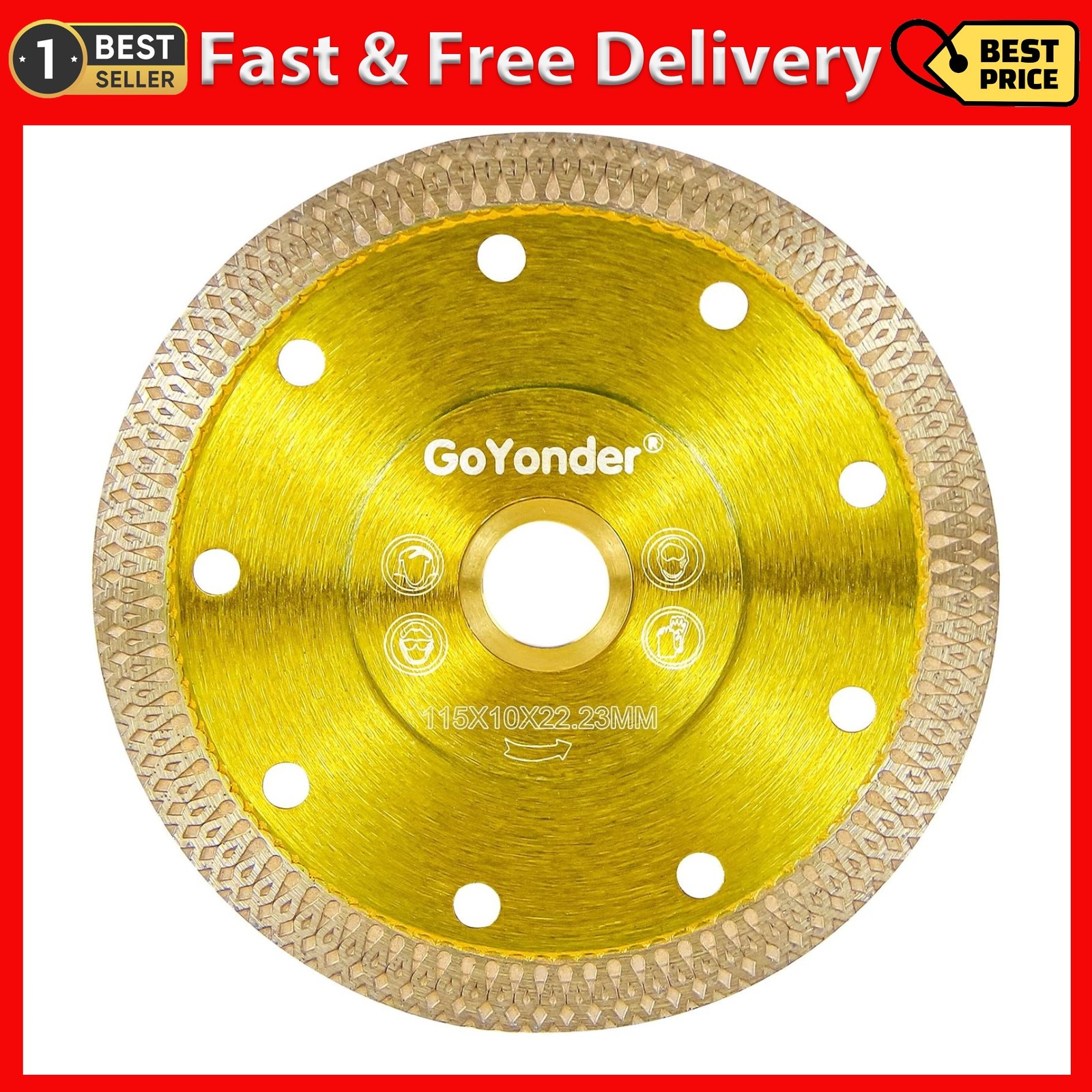 4.5"D115mm Super Thin Diamond Ceramic Saw Blade Porcelain Cutting Blade for