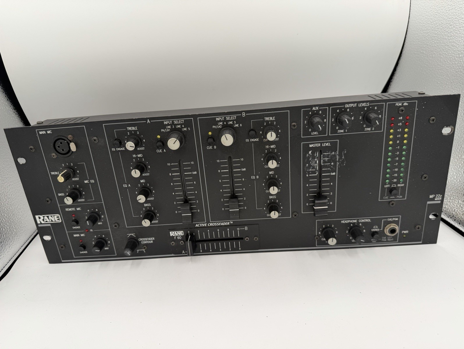 Rane MP 22z Rack Mount 2-Channel Analog DJ Mixer EQ Crossfader RCA XLR