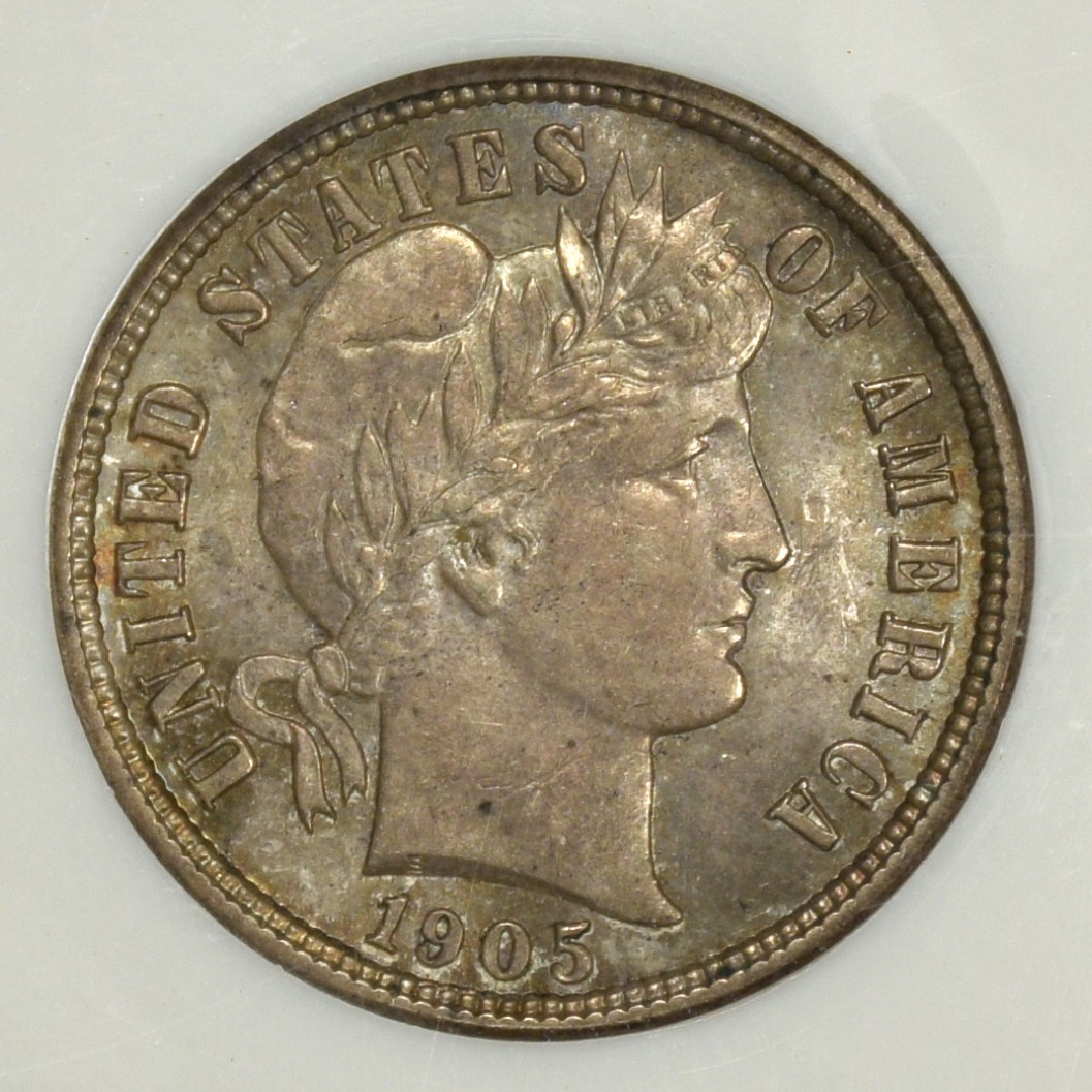 1905-S BARBER DIME ~ NGC MS62
