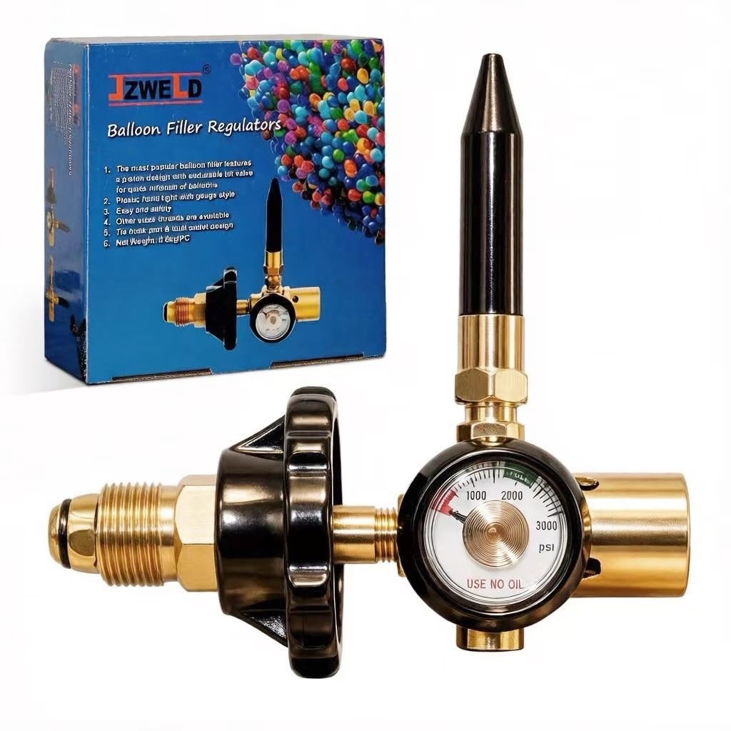 Helium Latex Balloon Filler Air Flow Inflator Regulator 0-3000 PSI With Gauge