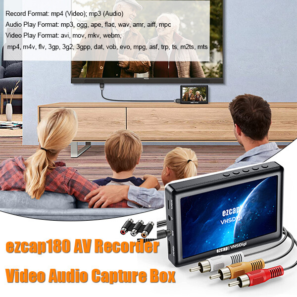 ezcap180 Video Capture Box Analog to Digital VHS Video Recorder Plug and Play