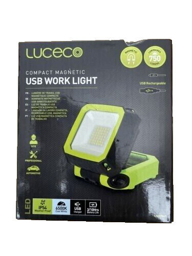 Magnetic LED Work Light | Rechargeable by USB | Inspection Torch Lamp - Green