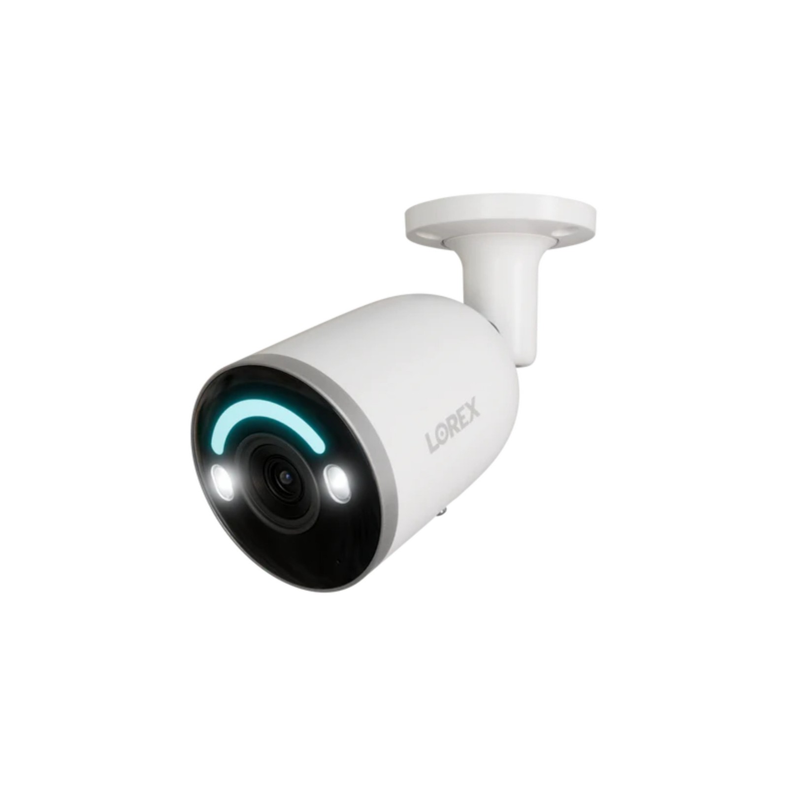 Lorex 4K Wired IP Bullet Camera Color Night Vision Smart Lighting (White)