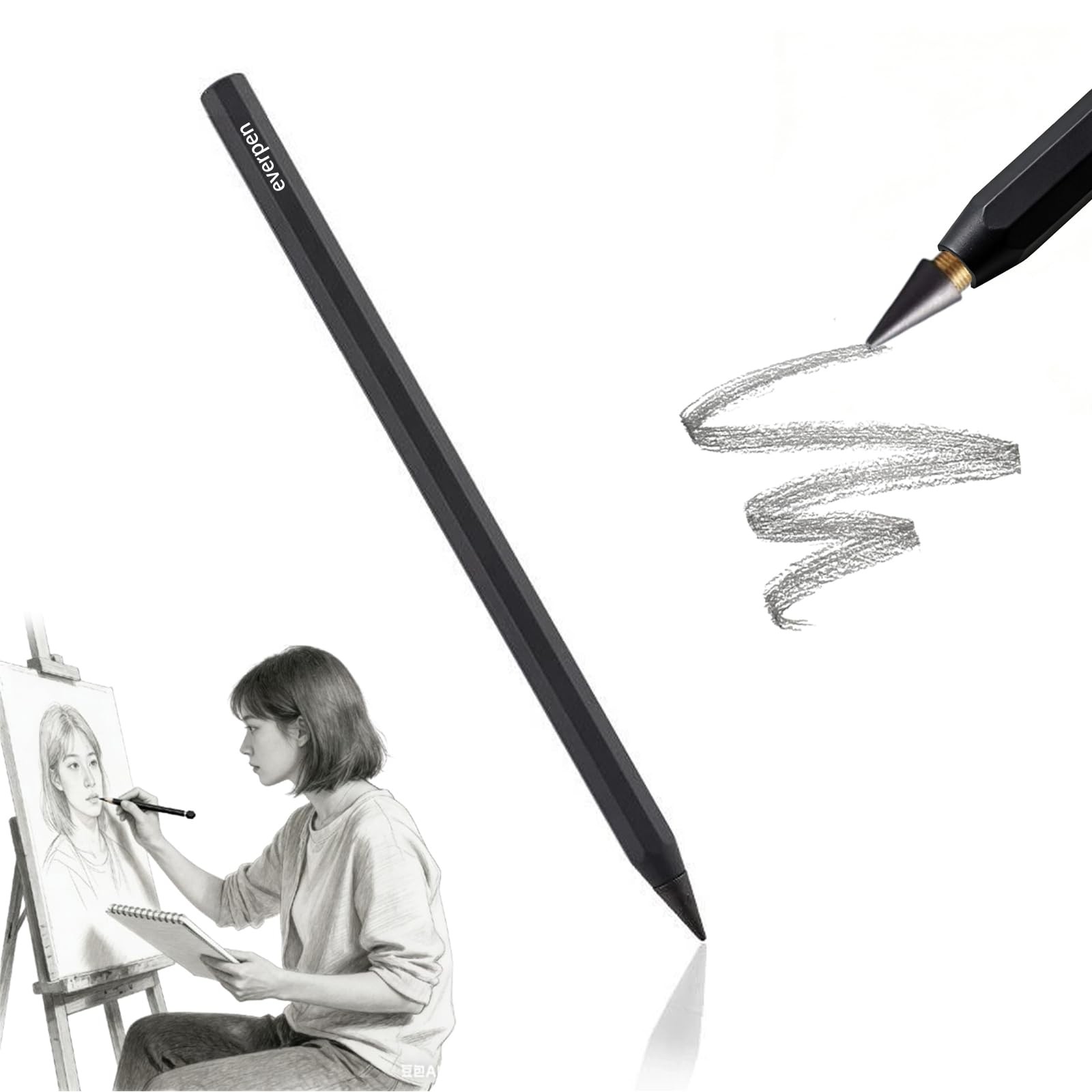 Pencil, Forever Pencil, Metal Alloy Writing Instrument, That Never Needs Shar...