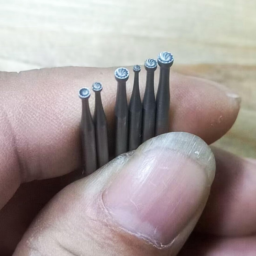 Round Cup Burr Wire Rounder Bits Silver 6 Pcs Z8C49448