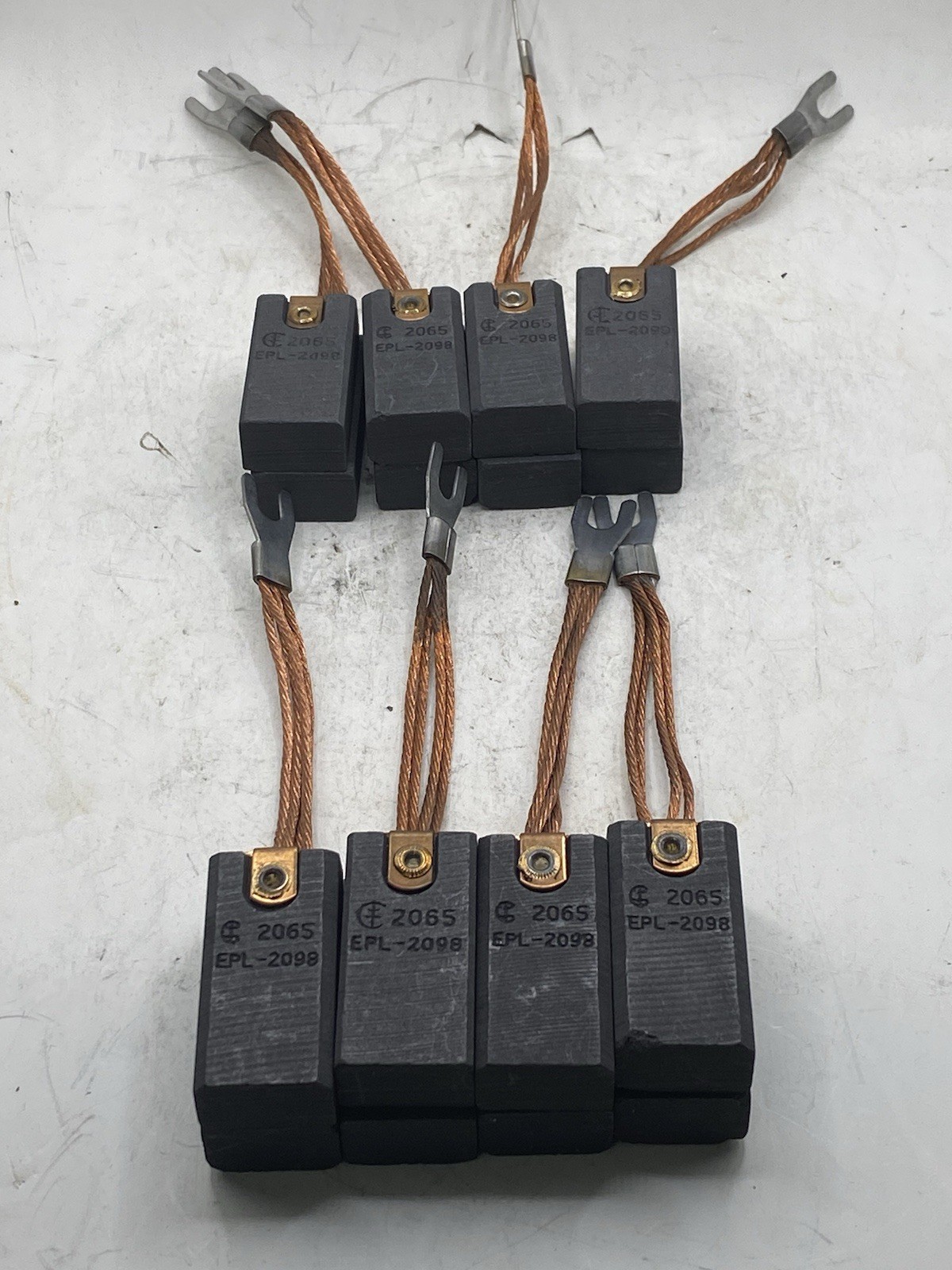 Lot Of 8 EPL 2099 Carbon Brush 1 3/4 x 3/4 x 7/16 And 1 5/8 x 3/4 x 7/16 Inch