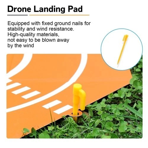 US Drone Landing Pad Portable Foldable 20in PU Double-Sided Waterproof Helipad