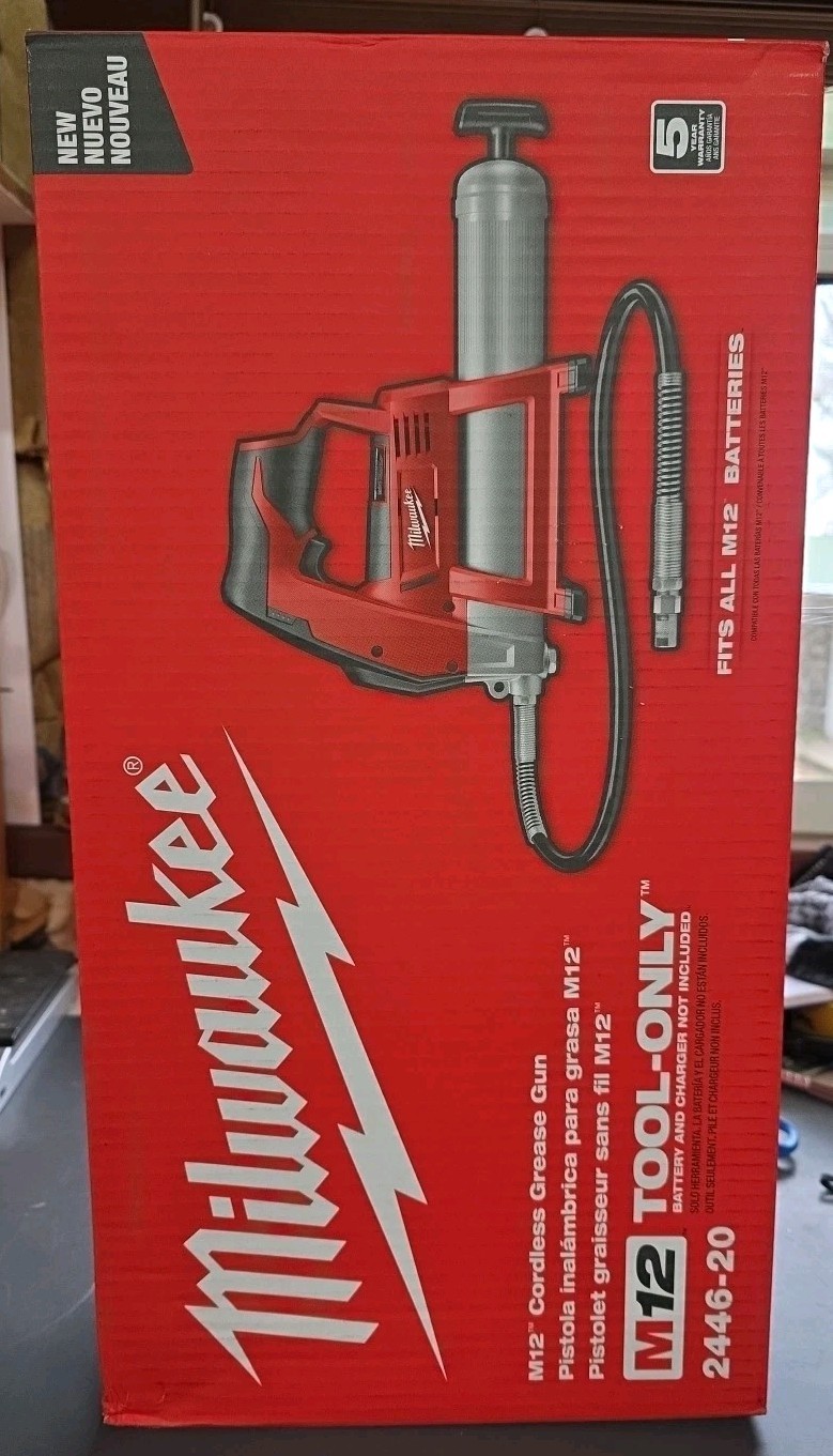 Milwaukee 2446-20 M12 Cordless  Grease Gun. **BRAND NEW SEALED PACKAGE**