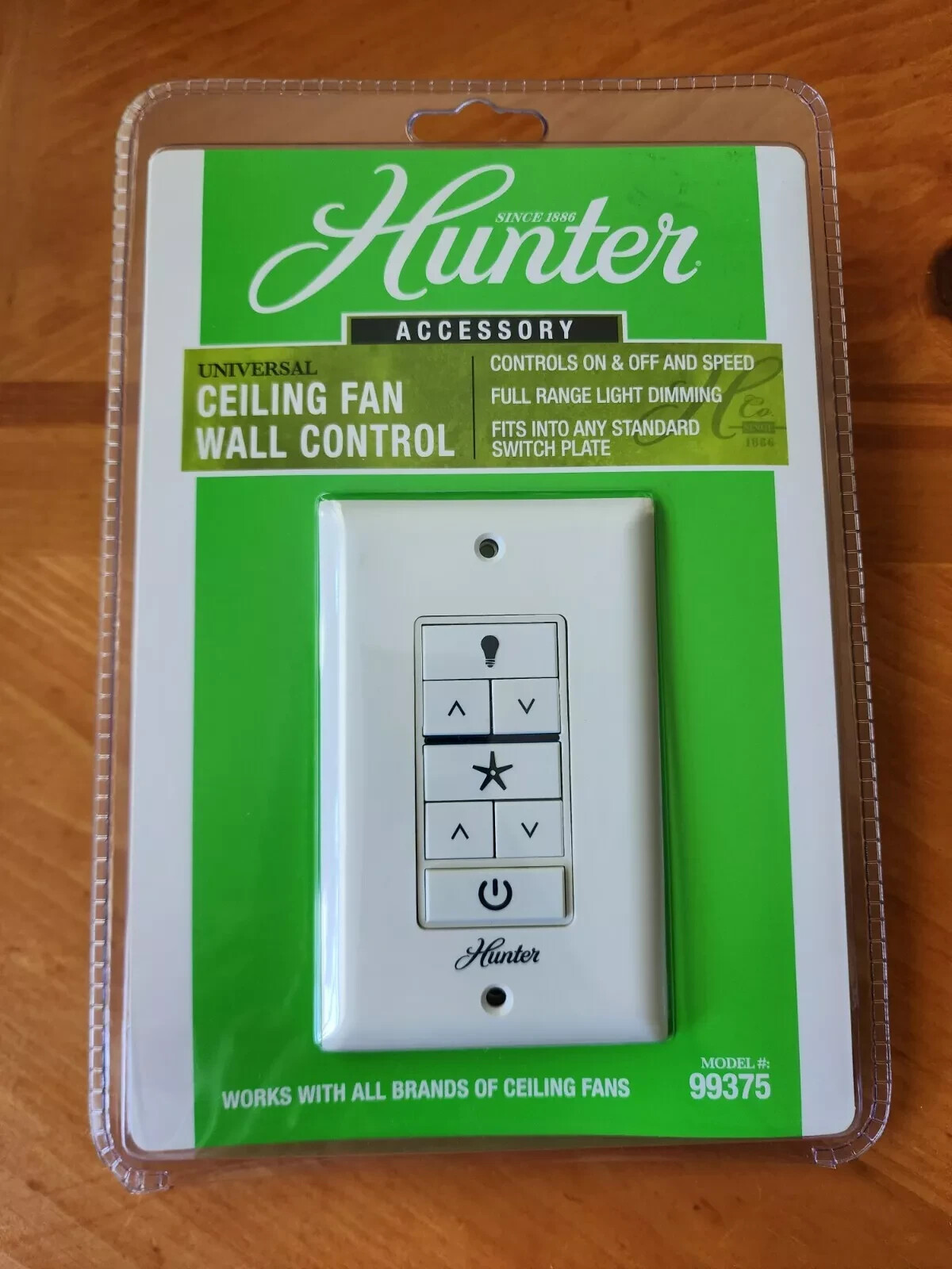 BRAND NEW OEM SEALED Hunter Universal Ceiling Fan Wall Control, White 99375
