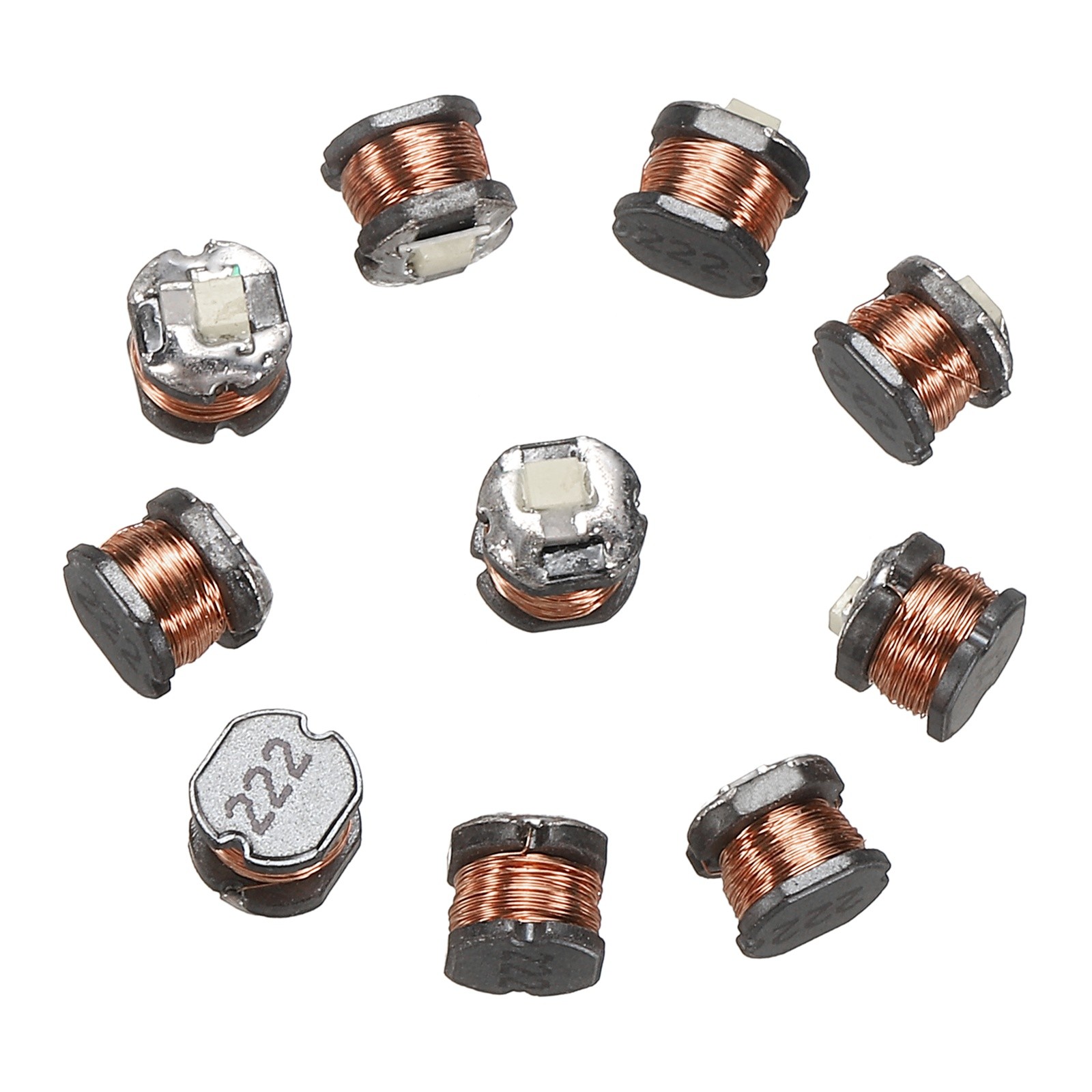 10 PCS Wireless Induction LED Lights, Purple, 5.2x4.5x5.4mm