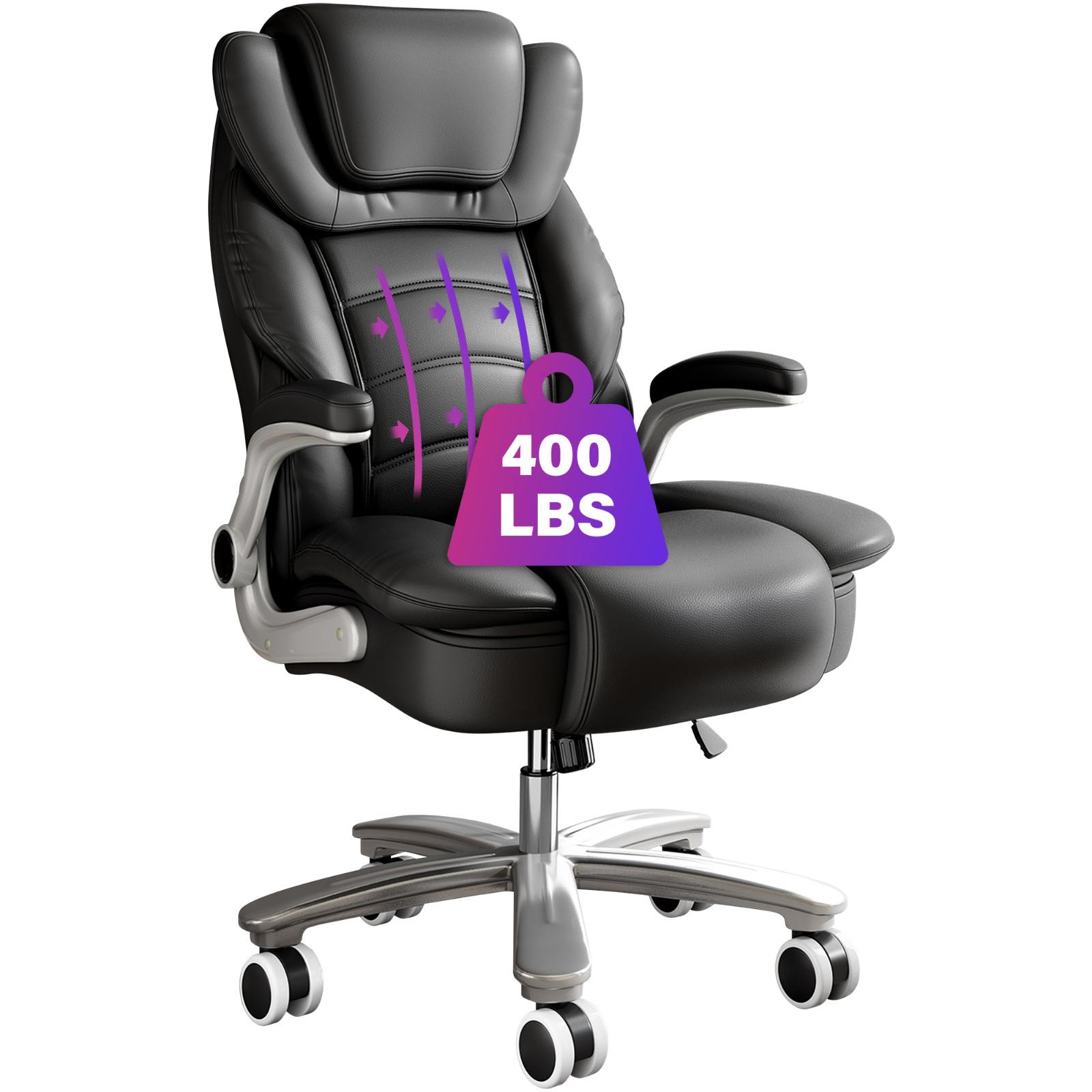Big Tall Executive Office Chair Ergonomic Leather Heavy Duty Computer Desk Chair