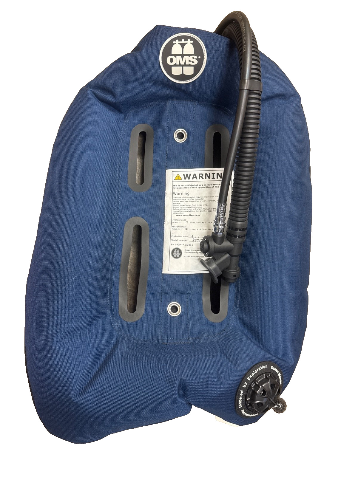 OMS Performance Mono Wing 32# lift single tank navy, 0549