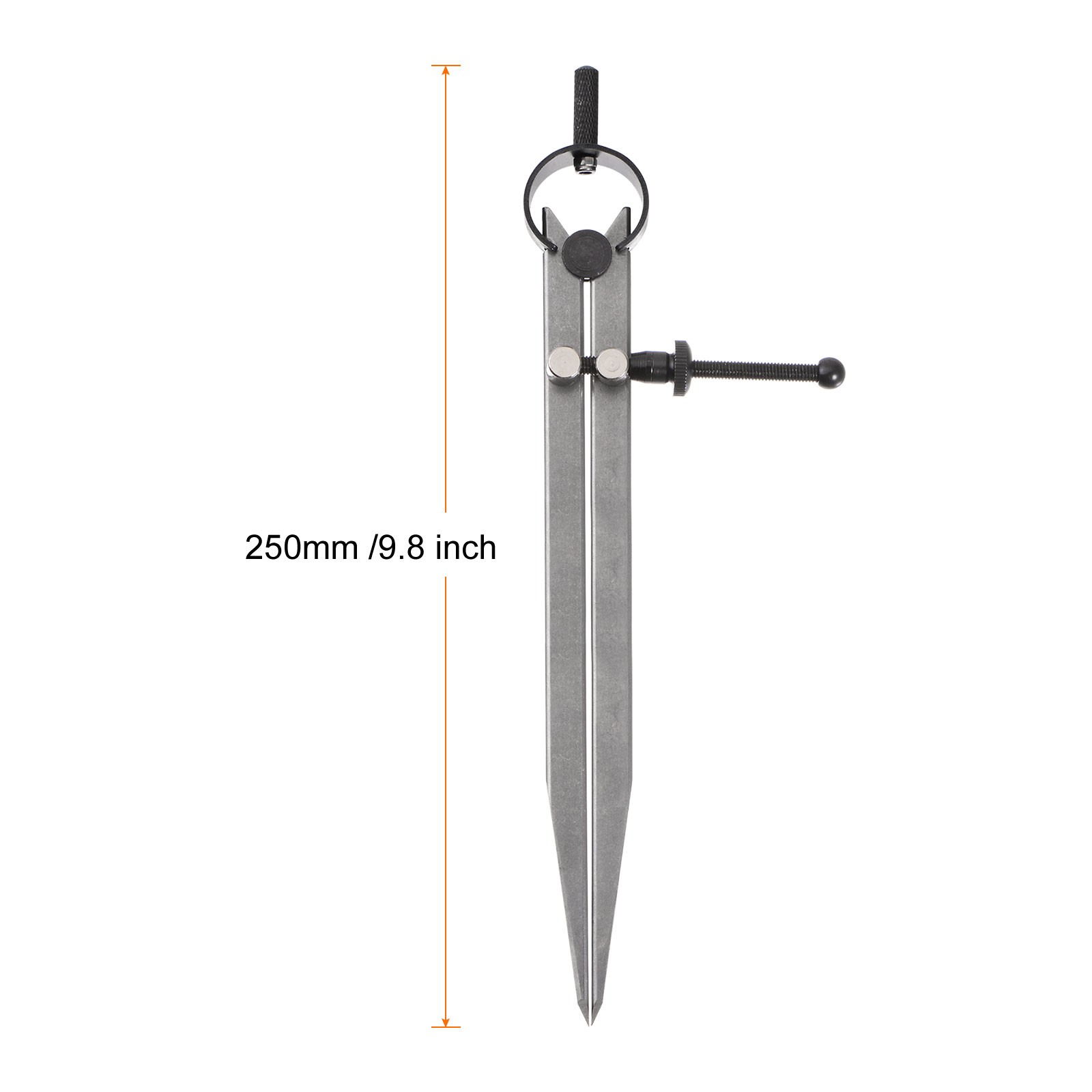 Spring Joint Caliper 8" 200mm Spring Divider Caliper with Solid Nut, Flat Leg