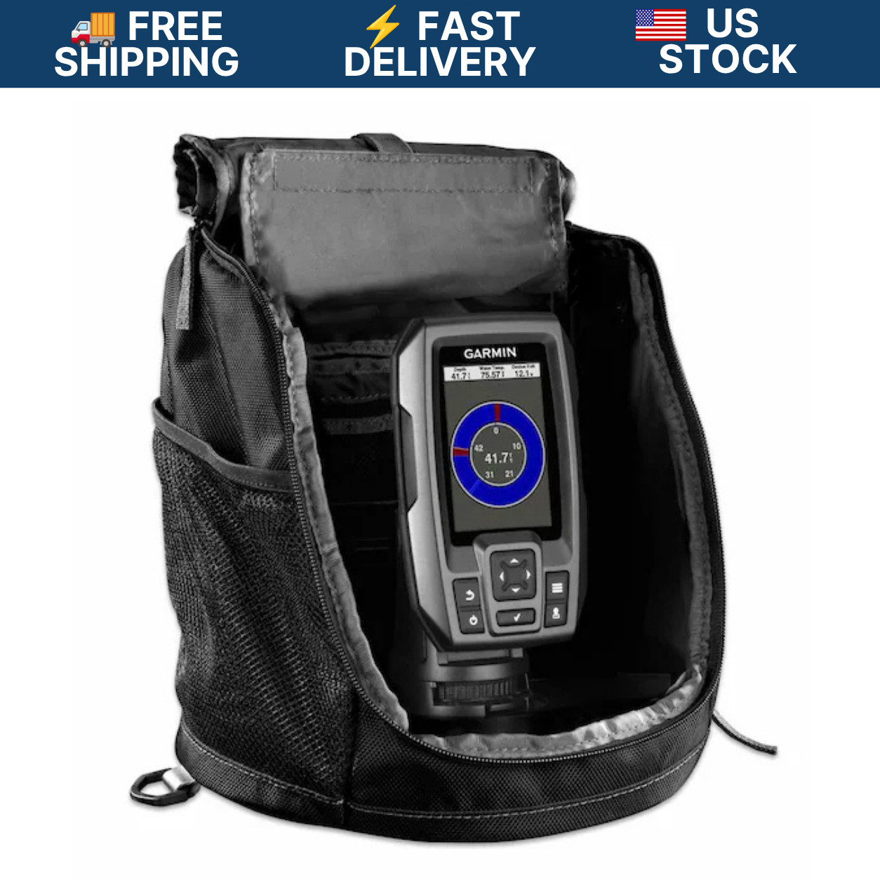 Garmin STRIKER 4 Portable Fishfinder Bundle GPS CHIRP 77/200kHz Transducer
