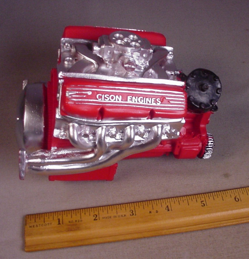 Cison Engines V8 Gasoline small block Motor Plastic Model replica advertising