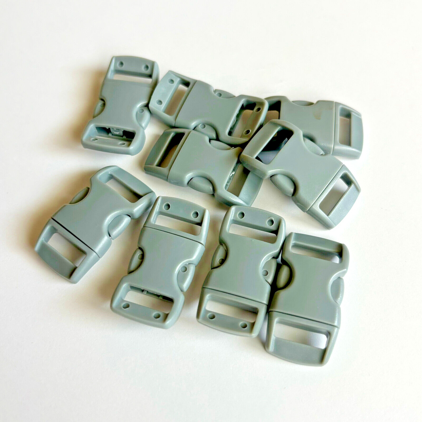 50 3/8 Gray Grey Side Release Buckles For Paracord & Leather US Veteran Seller