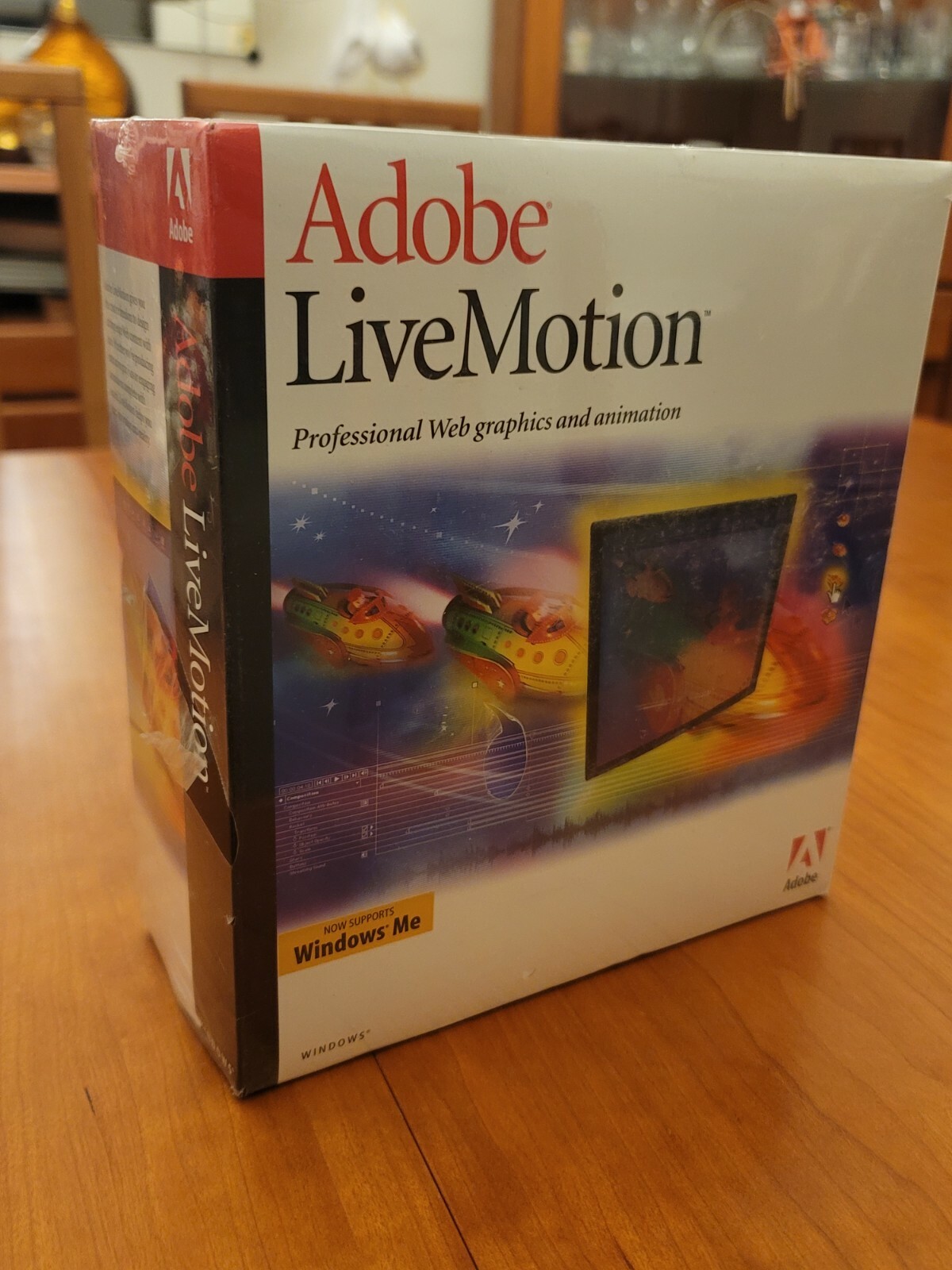 SEALED Adobe Live Motion PC Box 2000 Windows ME/NT/98 Retro Web Design