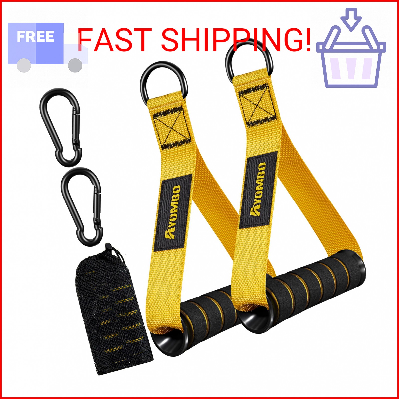 Ayombo Gym Equipment, Cable Attachments for Gym, Home Workout Equipment Machine