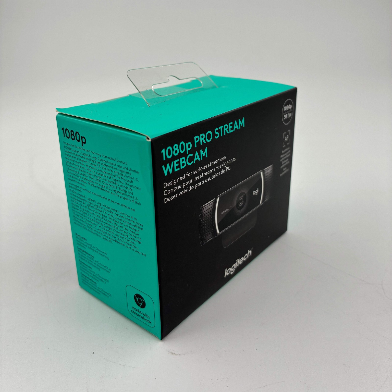 Logitech 1080p Pro Stream Webcam USB-A Black Full HD - New