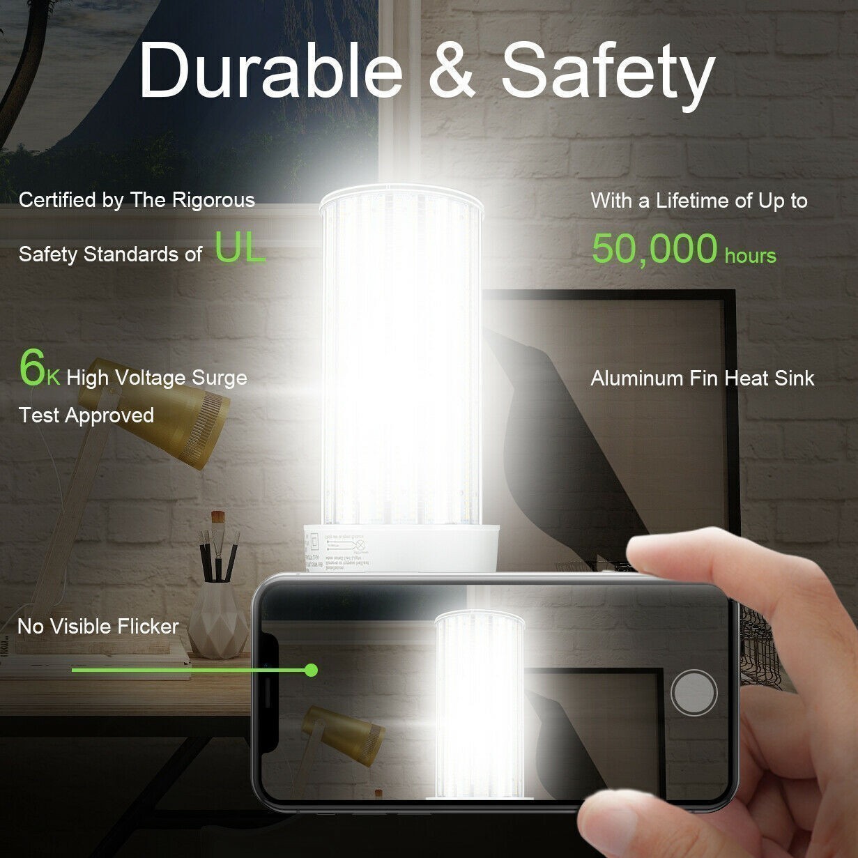 300W LED Corn Bulb Light 5000K Replace 1500W MH/HPS Warehouse Workshop Lighting