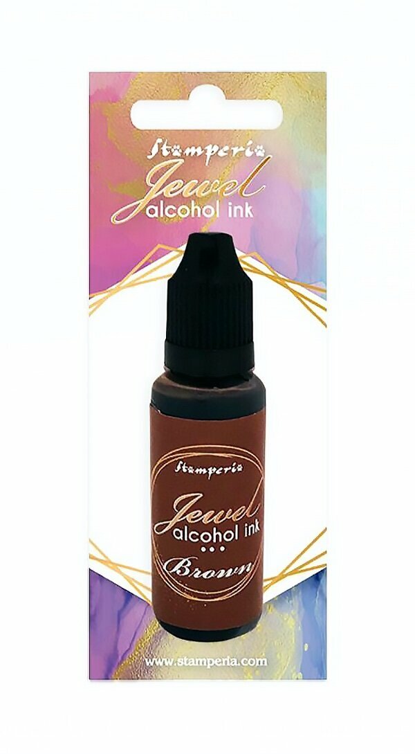 Stamperia, Jewel Ink, 18ml, Brown Alcohol Ink, Teakwood Alcohol Ink, Cocoa Brown