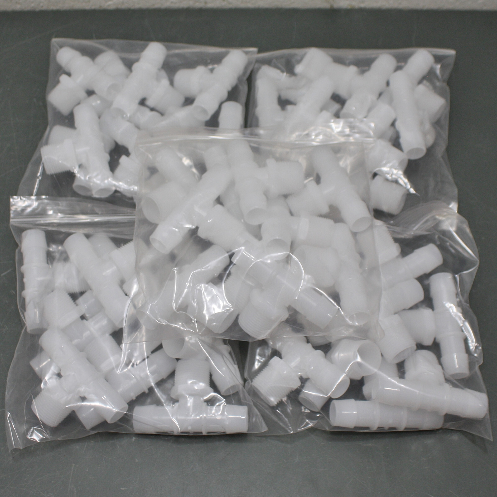 (50) Super-Flow Food & Beverage Tee Fitting 2808K95, 3/4" Barbed Tube x 3/4" NPT
