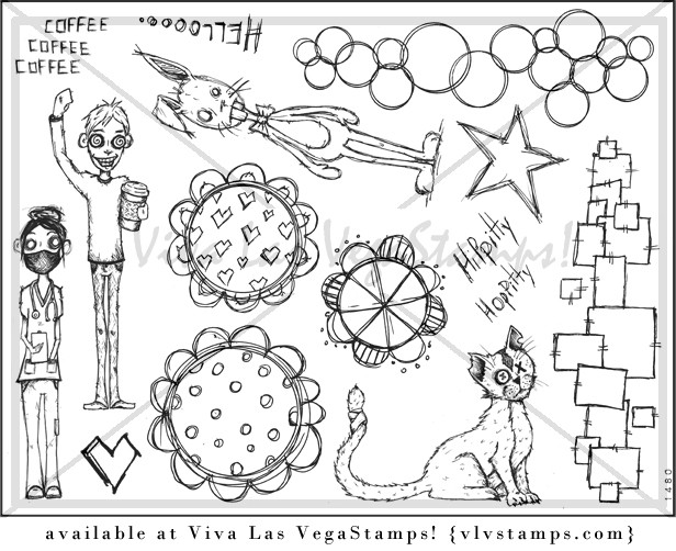 Unmounted Rubber Stamp Plate, Unmounted/Uncut Pink Rubber Stamps