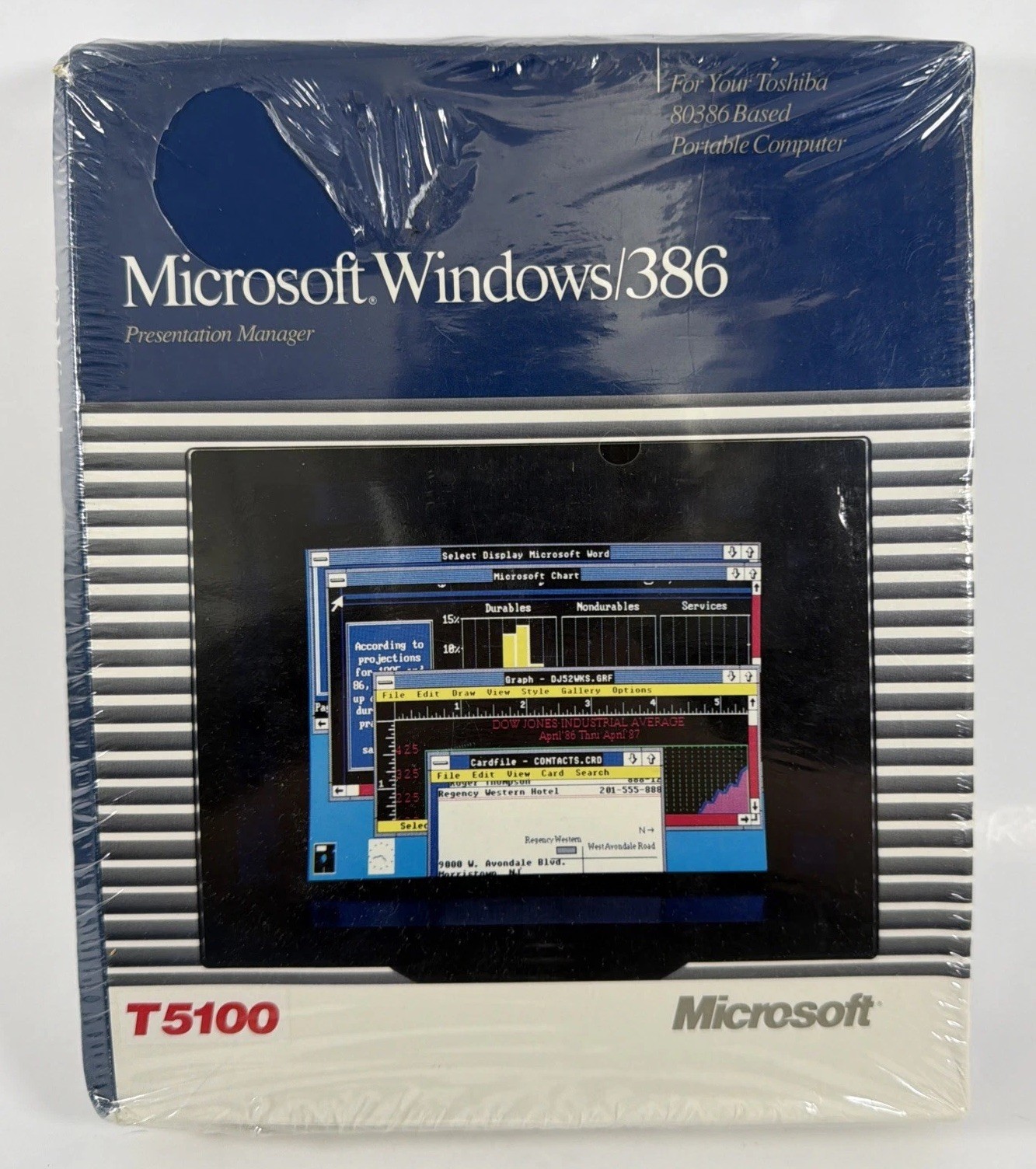 Windows 386 Presentation Manager for Toshiba T5100 w/ 80386 Processor  - New