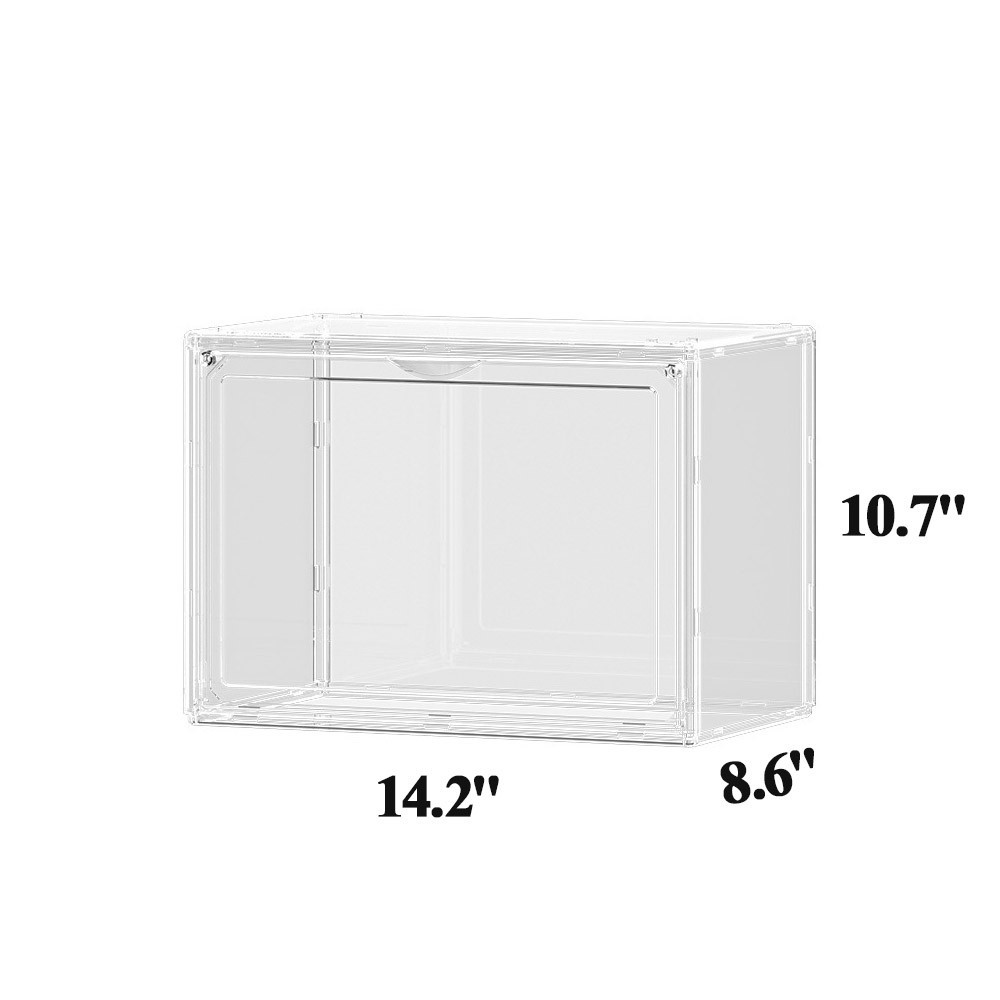 Clear Acrylic Display Case, Large Stackable Storage 1 Pack, X Large-Clear [
