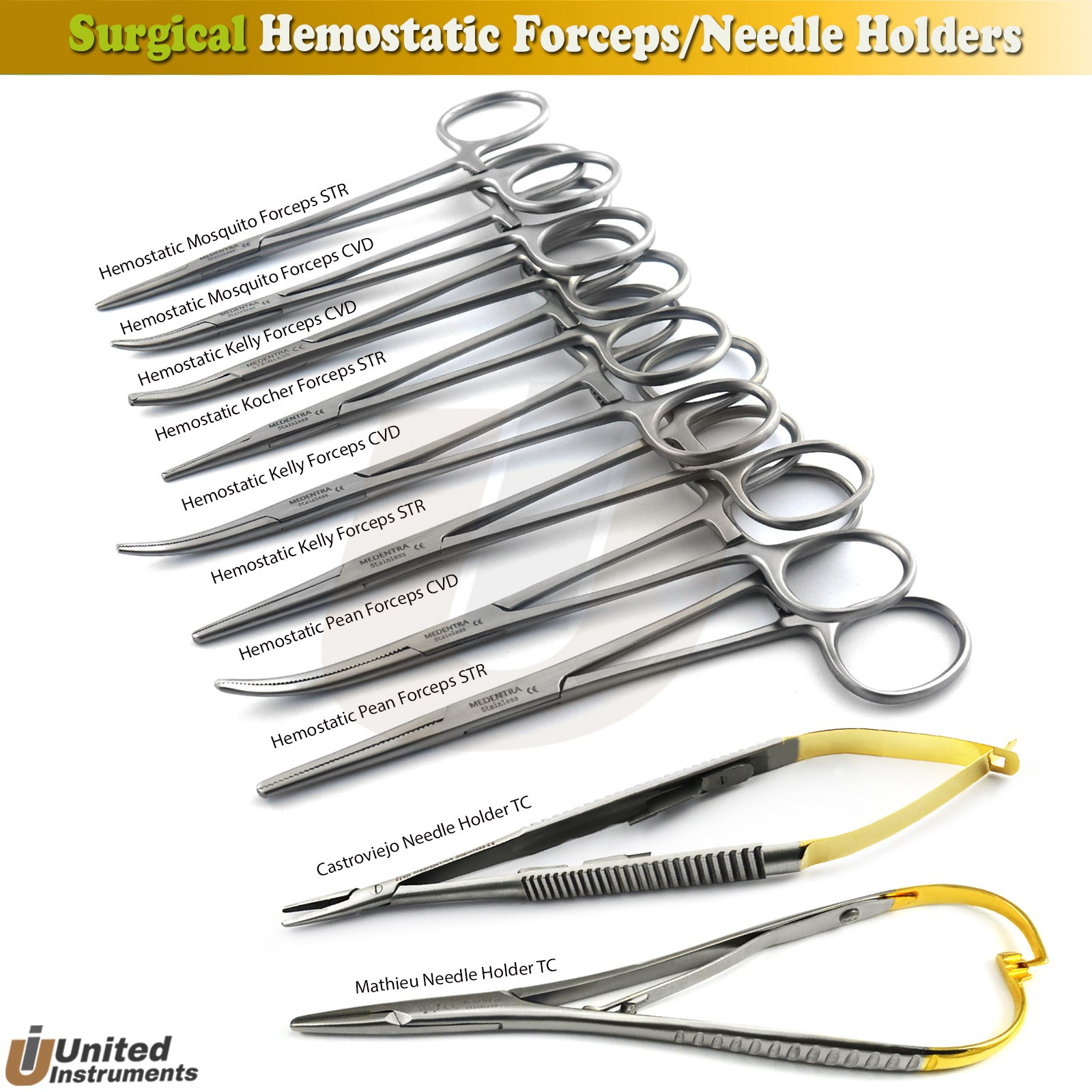 New Range Of Hemostatic Artery Suture Forceps Dental Surgical Needle Holder