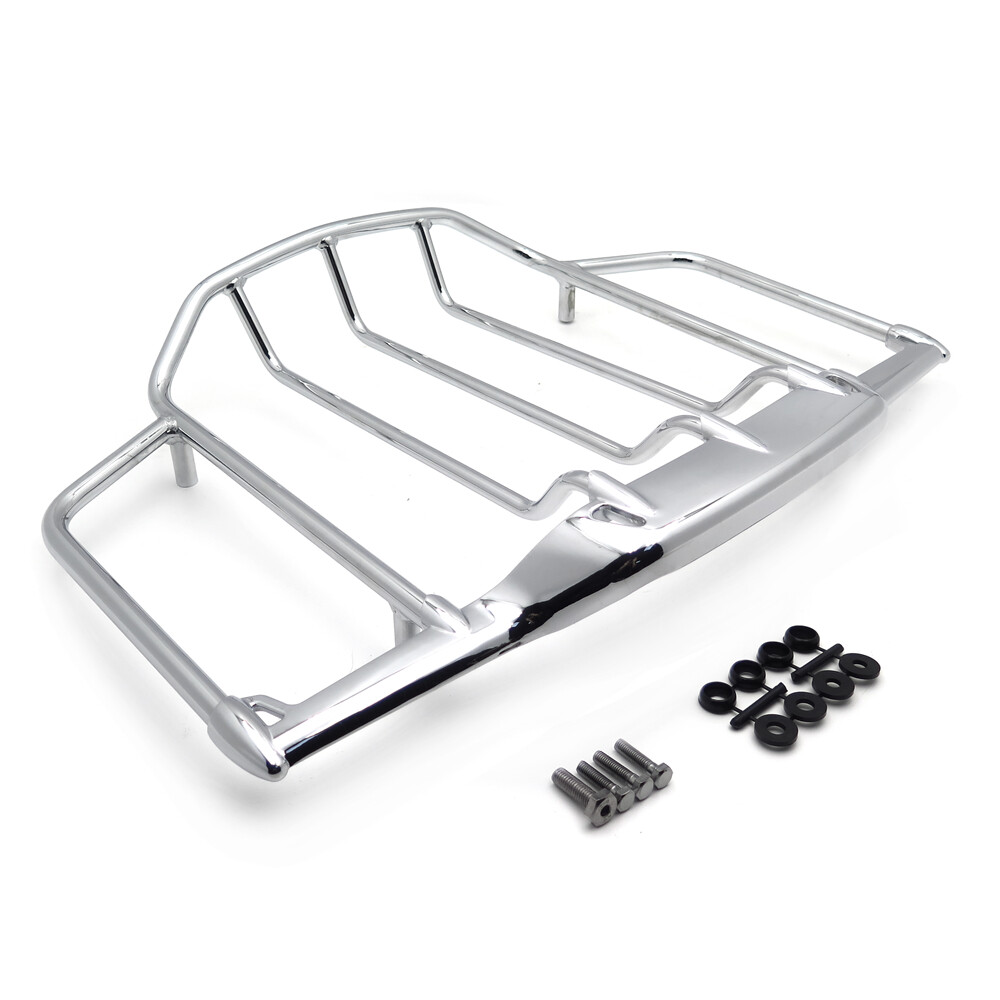Air Wing Tour Pak Luggage Rack Rail Chrome For Harley Touring FLHT FLHX FLHR FLT