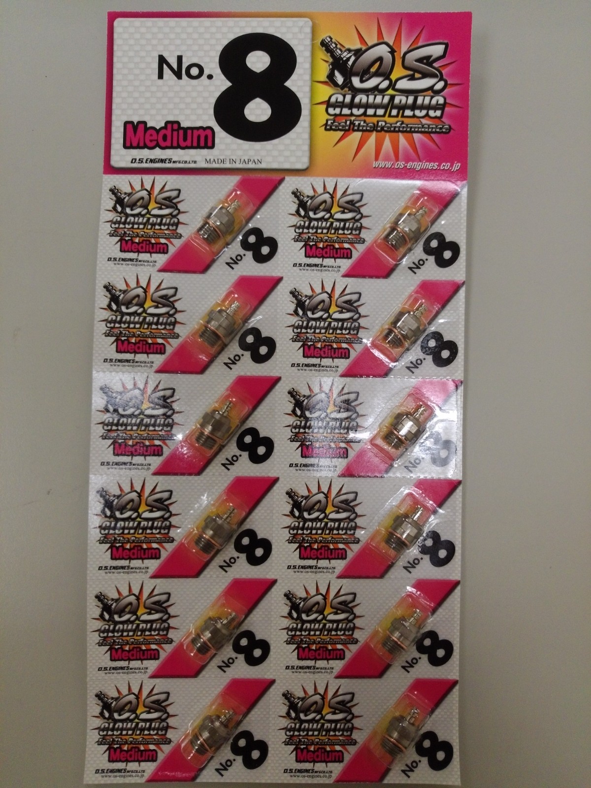 O.S Glow Plug No.8 (12pcs)  OS O.S. No8  #8 100% genuine new
