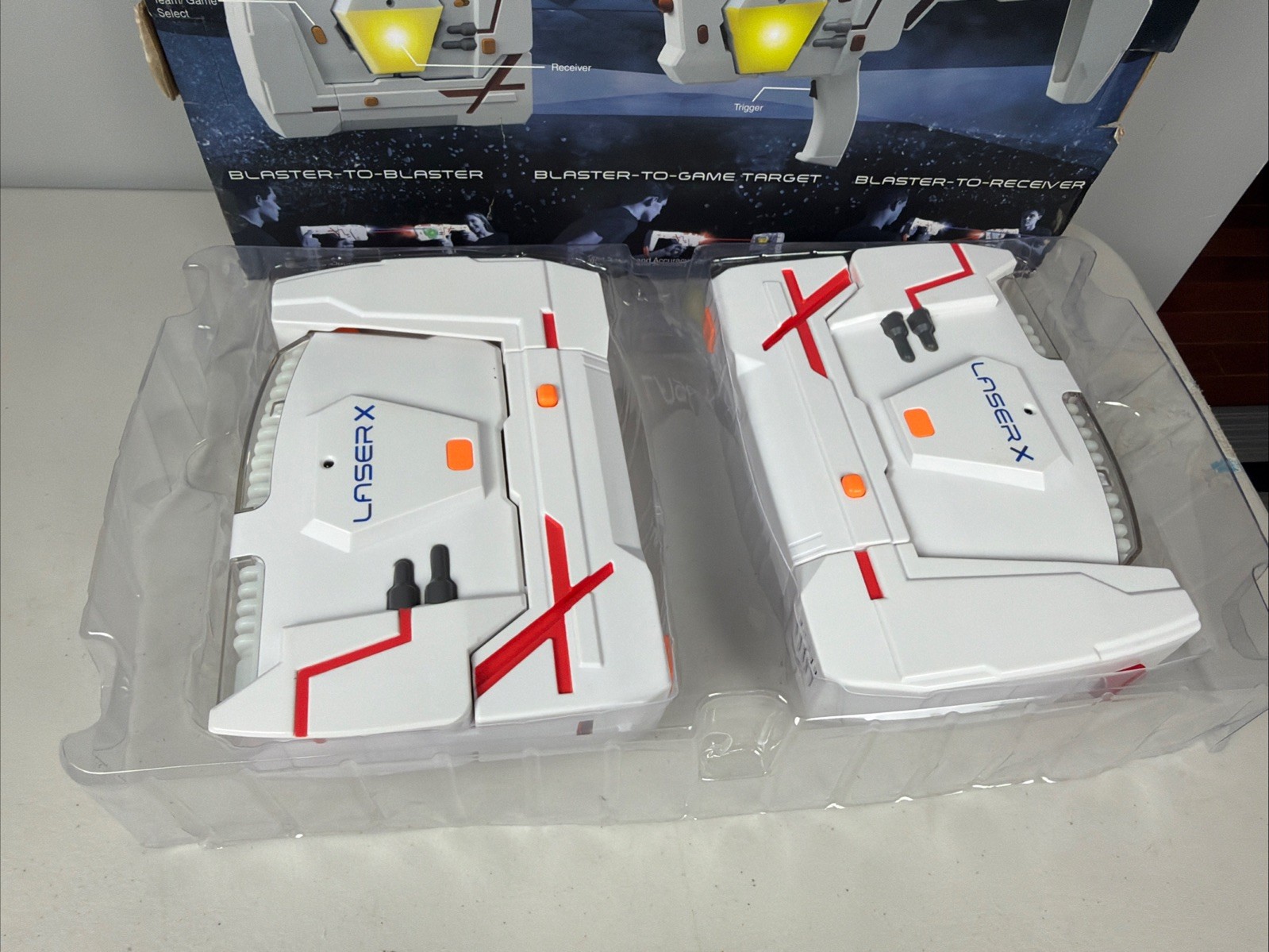 Laser X Double Morph Blasters Laser Tag Set - 88042 TESTED & WORKING