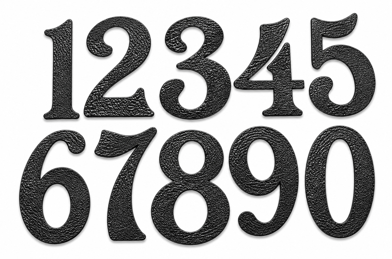 5" Magnetic House Numbers Decorative Crinkle Finish
